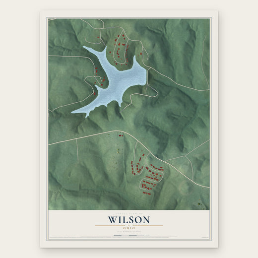 Wilson, Ohio map print, the full design