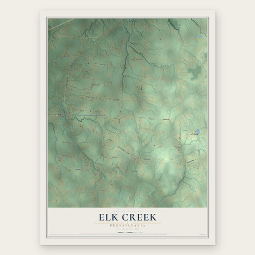 Elk Creek, Pennsylvania map print, the full design