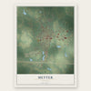 Metter, Georgia map print, the full design