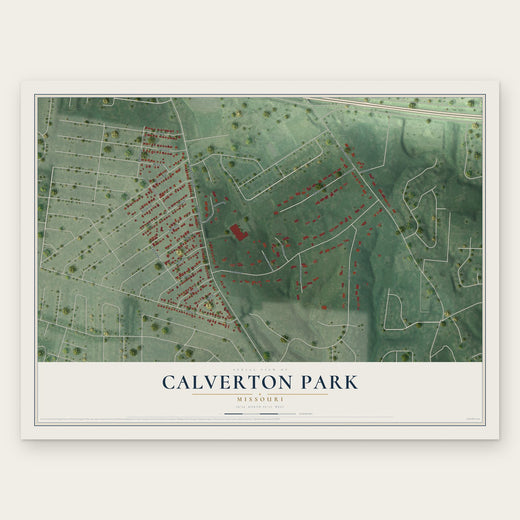 Calverton Park, Missouri map print, the full design