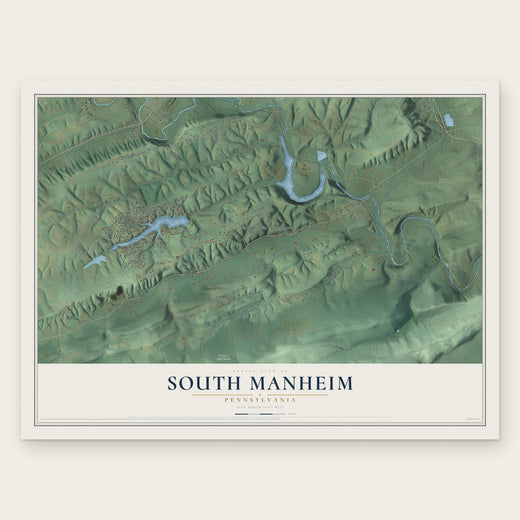 South Manheim, Pennsylvania map print, the full design