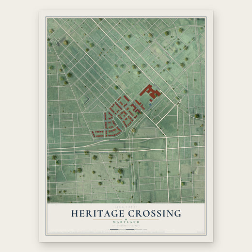 Heritage Crossing, Maryland map print, the full design