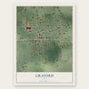 Graford, Texas map print, the full design