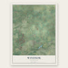 Windsor, Wisconsin map print, the full design