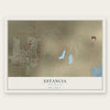 Estancia, New Mexico map print, the full design