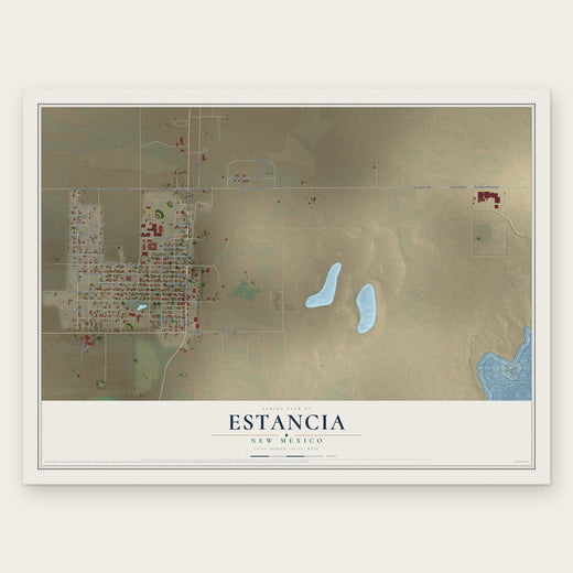 Estancia, New Mexico map print, the full design