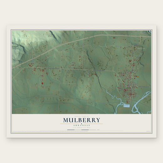 Mulberry, Arkansas map print, the full design