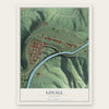 Loyall, Kentucky map print, the full design