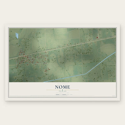 Nome, Texas map print, the full design