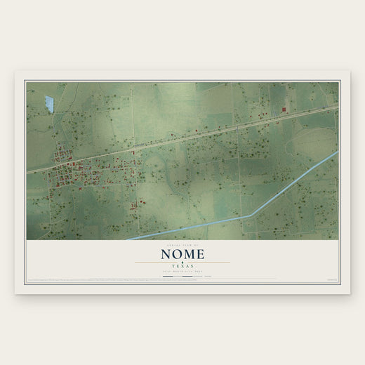 Nome, Texas map print, the full design