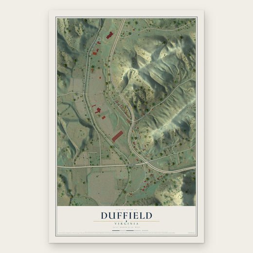 Duffield, Virginia map print, the full design