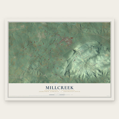 Millcreek, Lebanon County, Pennsylvania map print, the full design