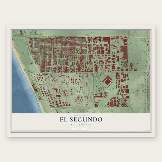 El Segundo, California map print, the full design
