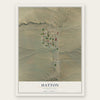 Hatton, Washington map print, the full design