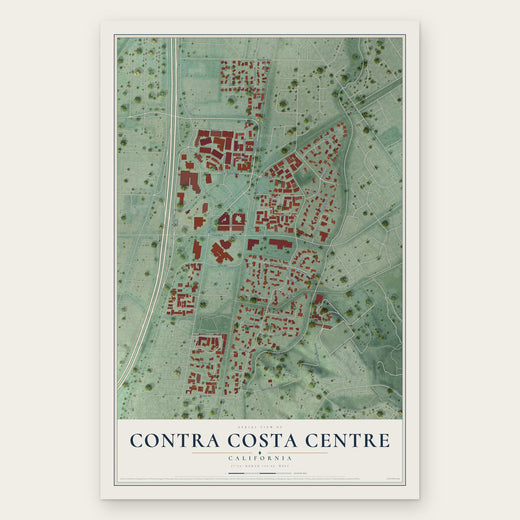 Contra Costa Centre, California map print, the full design
