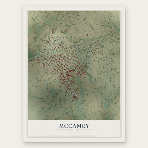 McCamey, Texas map print, the full design