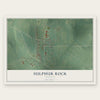 Sulphur Rock, Arkansas map print, the full design