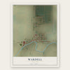 Wardell, Missouri map print, the full design