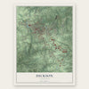Dickson, Tennessee map print, the full design