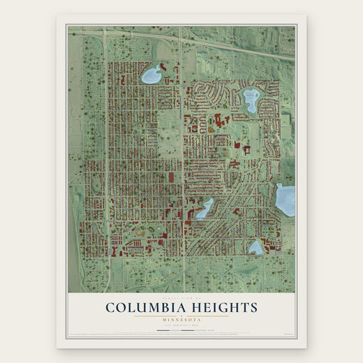 Columbia Heights, Minnesota map print, the full design