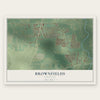 Brownfields, Louisiana map print, the full design