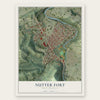 Nutter Fort, West Virginia map print, the full design