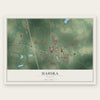 Hahira, Georgia map print, the full design
