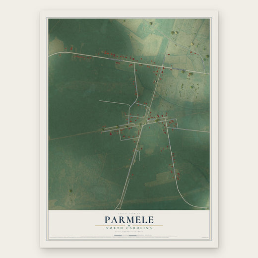Parmele, North Carolina map print, the full design