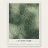 Chesterville, Ohio map print, the full design