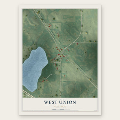 West Union, Minnesota map print, the full design