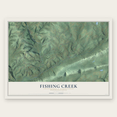 Fishing Creek, Pennsylvania map print, the full design