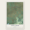 Town Creek, Alabama map print, the full design