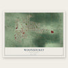Woonsocket, South Dakota map print, the full design