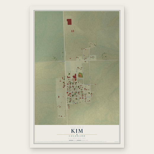 Kim, Colorado map print, the full design