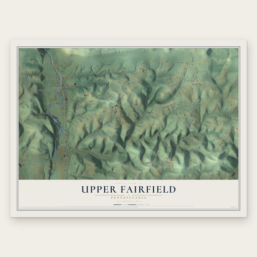 Upper Fairfield, Pennsylvania map print, the full design