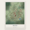 Menno, South Dakota map print, the full design