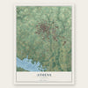 Athens, Alabama map print, the full design
