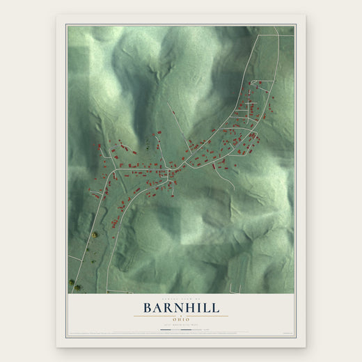 Barnhill, Ohio map print, the full design