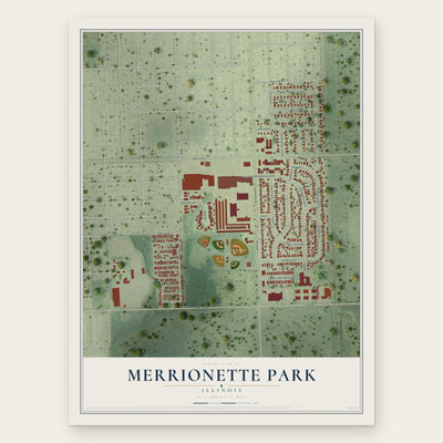 Merrionette Park, Illinois map print, the full design
