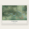 Fairview, Illinois map print, the full design