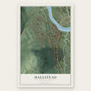 Hallstead, Pennsylvania map print, the full design