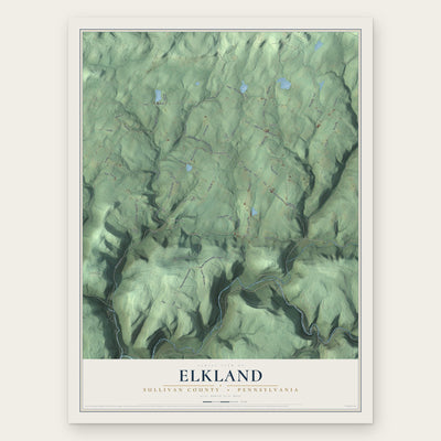 Elkland, Sullivan County, Pennsylvania map print, the full design