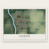 Oakwood, Paulding County, Ohio map print, the full design