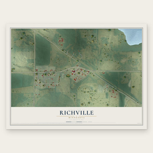 Richville, Minnesota map print, the full design