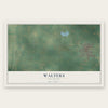 Walters, Oklahoma map print, the full design