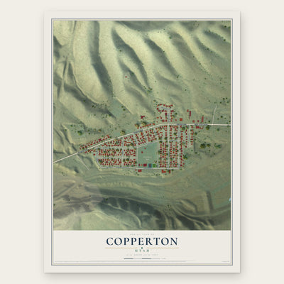 Copperton, Utah map print, the full design