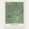 Grand Blanc, Genesee County, Michigan map print, the full design