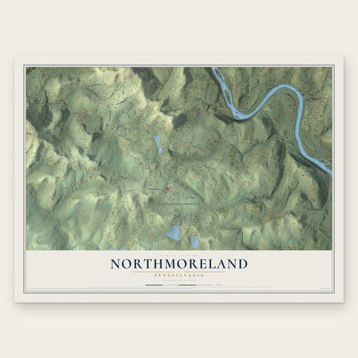Northmoreland, Pennsylvania map print, the full design