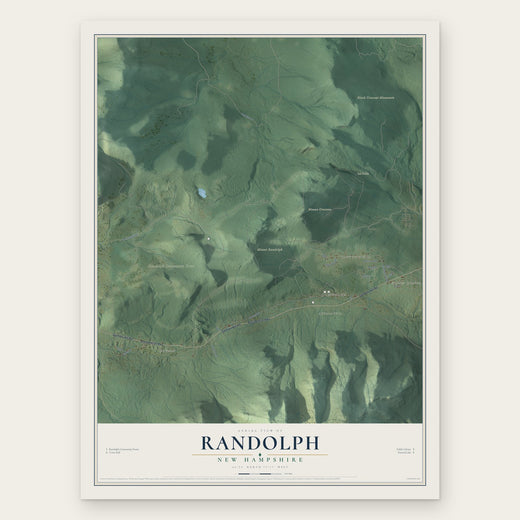 Randolph, New Hampshire map print, the full design