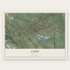 Cody, Wyoming map print, the full design